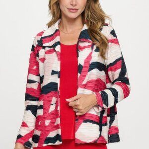 Glitter Wave Digital Print Jacket